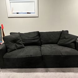 Black Suede Sofa