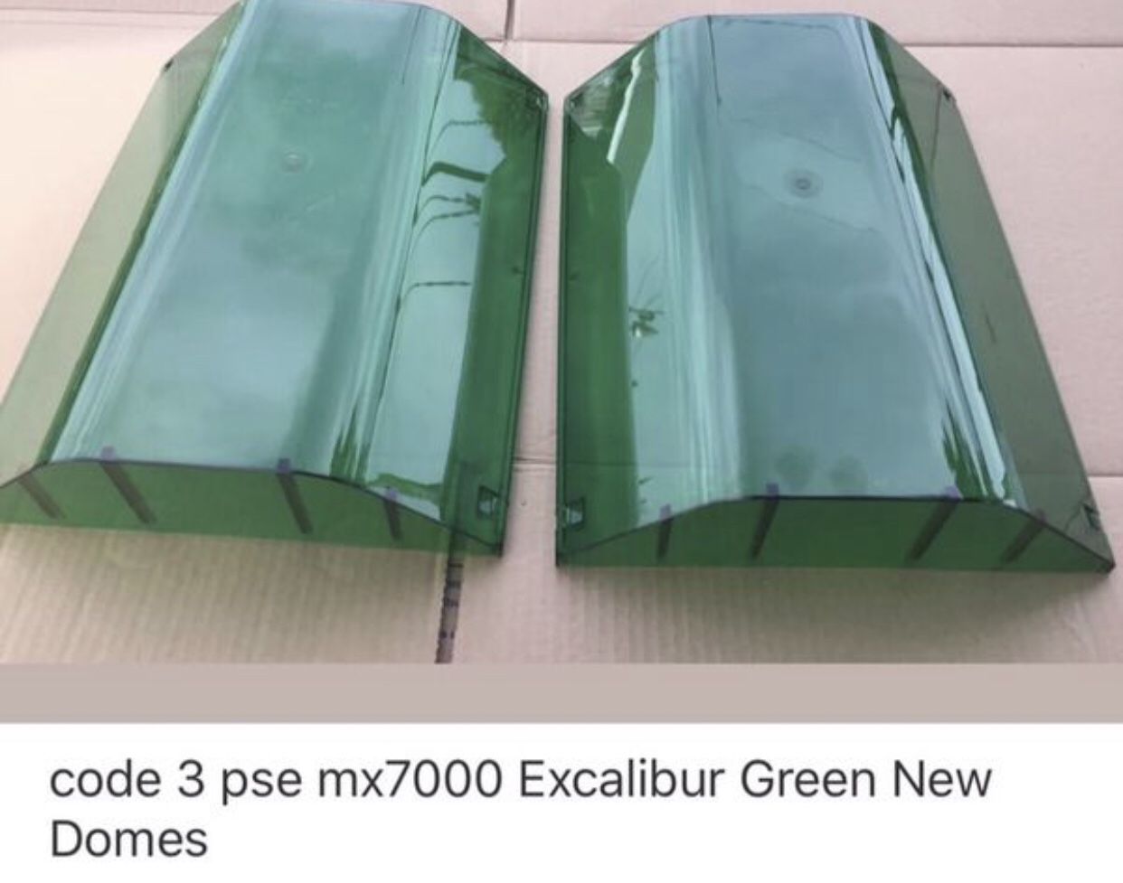 Code 3 mx7000 Excalibur green domes