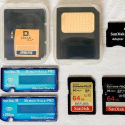 Memory Cards For Digital Cameras etc, SD Cards, SmartMedia (SM) Cards 