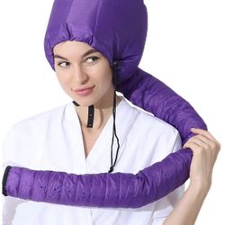 Premium Bonnet Hood Hairdryer Attachment for Curly Hair. Adjustable Head Strip Fit All Heads.Handsfree Hair Styling.