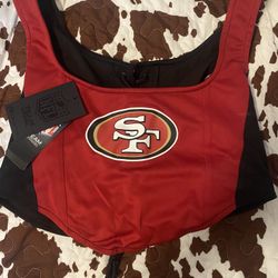 49ers Corset Cropped Size XL