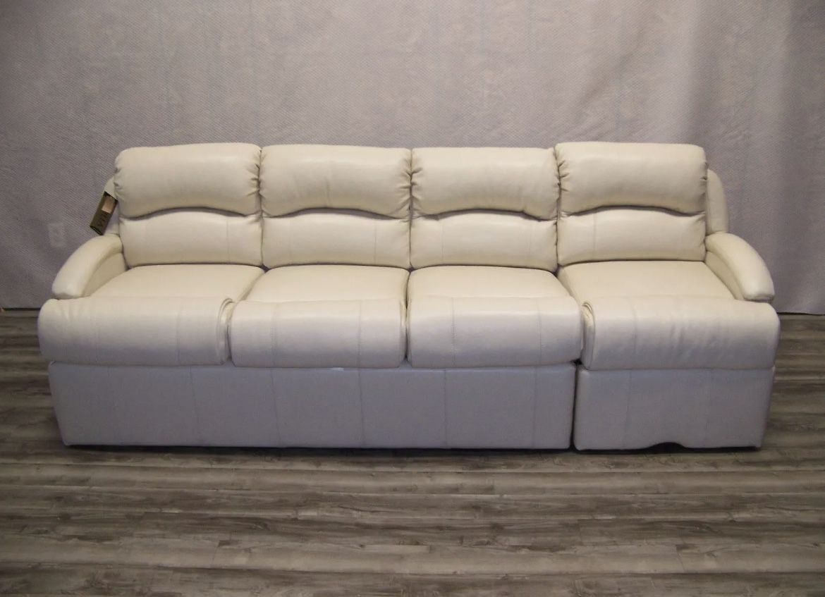 Photo Villa RV Queen Sleeper Sofa 100 Length. Air Dream Mattress Measures 60 wide x 72 deep. Has bottom drawer on one end