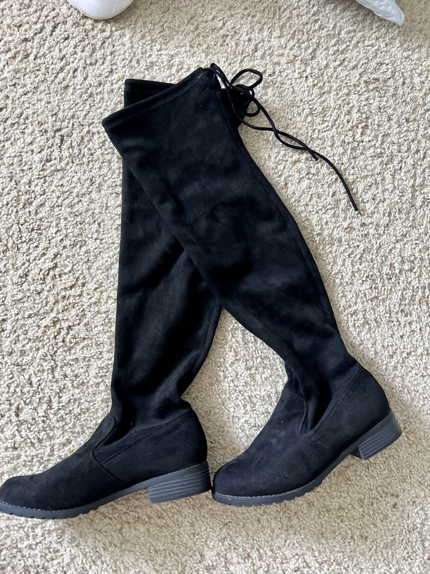 🖤Lace-Up Suede Knee-High Boots – Fall/Winter Staple! 🍂🖤