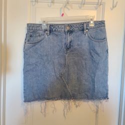 Soho New York & Company Jeans Mini Skirt Sz 8 (Ts-E1)