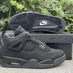 Black Cat Jordan 4 Size 10 Brand New