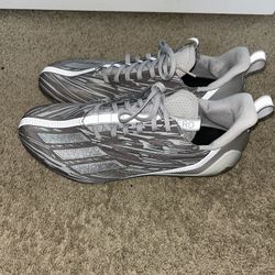 Gray Adidas Football Cleats 