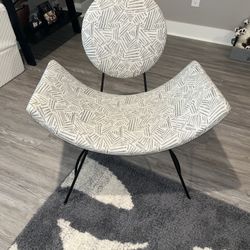 Mitchell Gold+ Bob Williams Rare Elroy Upholstered Sculptural Accent Chair