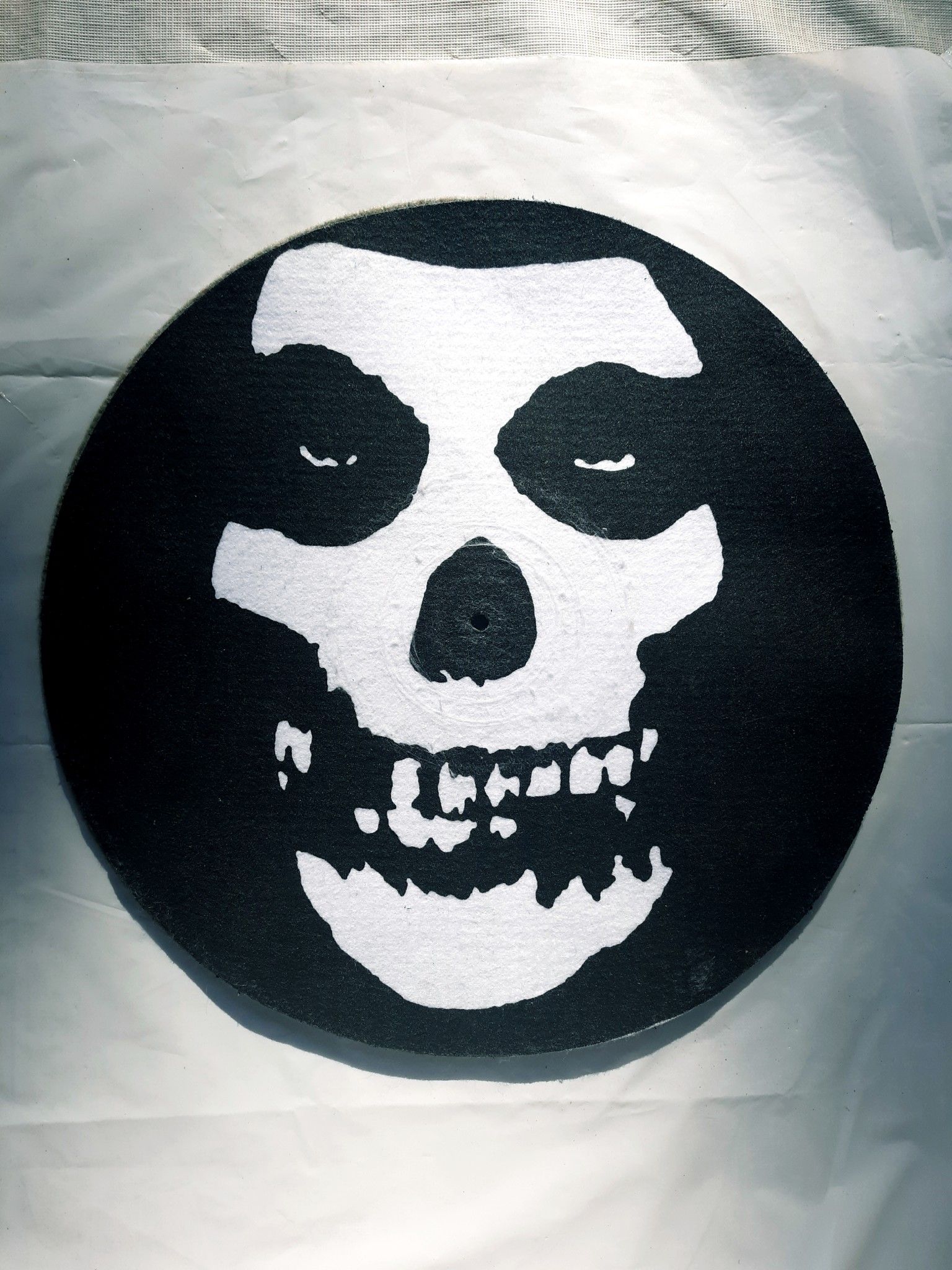 Misfits felt turntable DJ disc mat