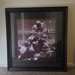 MAN CAVE FOOTBALL FRAMED DOUBLE MATTED PRINT