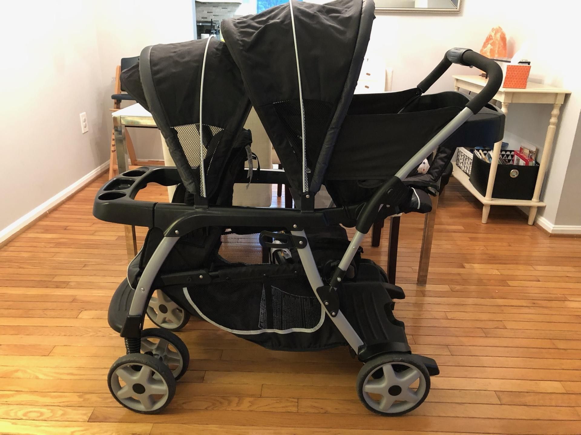 Normally $175 Graco Ready2Grow Click Connect Stand and Ride Stroller