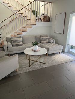 Modern Sofa, Recliner & Coffee Table Set – $450