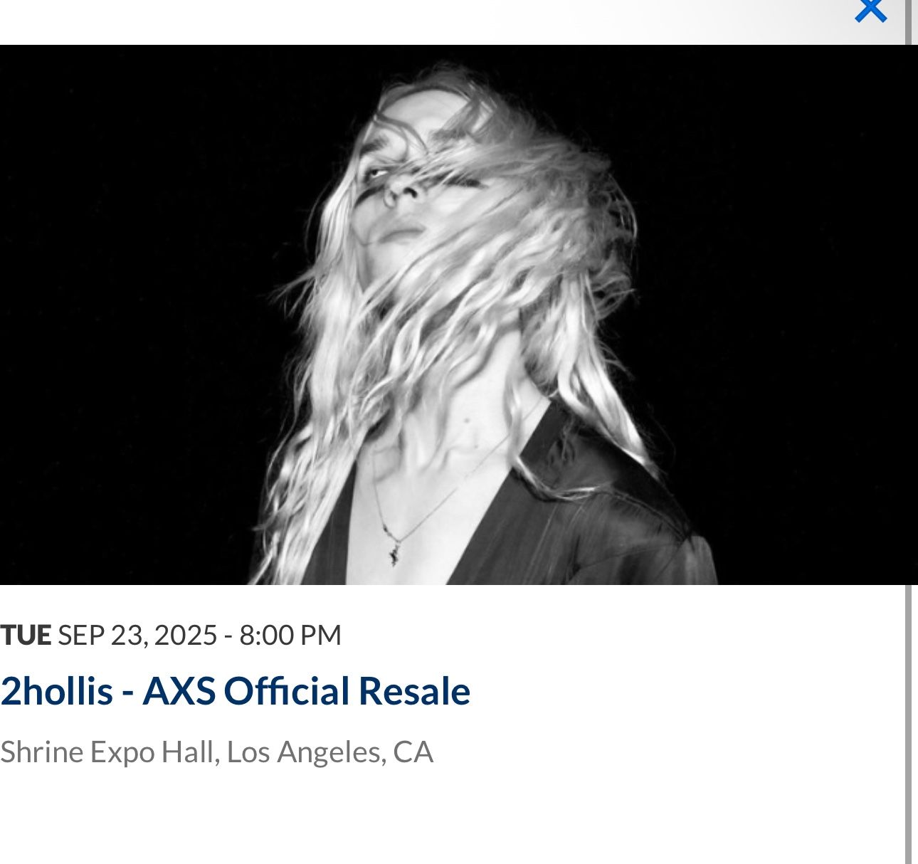 2hollis September 23 LA Concert Tickets 