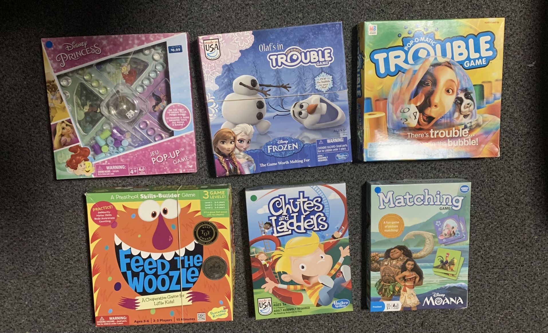 Toddler And Preschool Board Games - $2 Each 