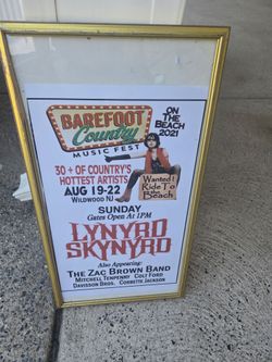 Barefoot Country Music Fest 2021 Framed Poster
