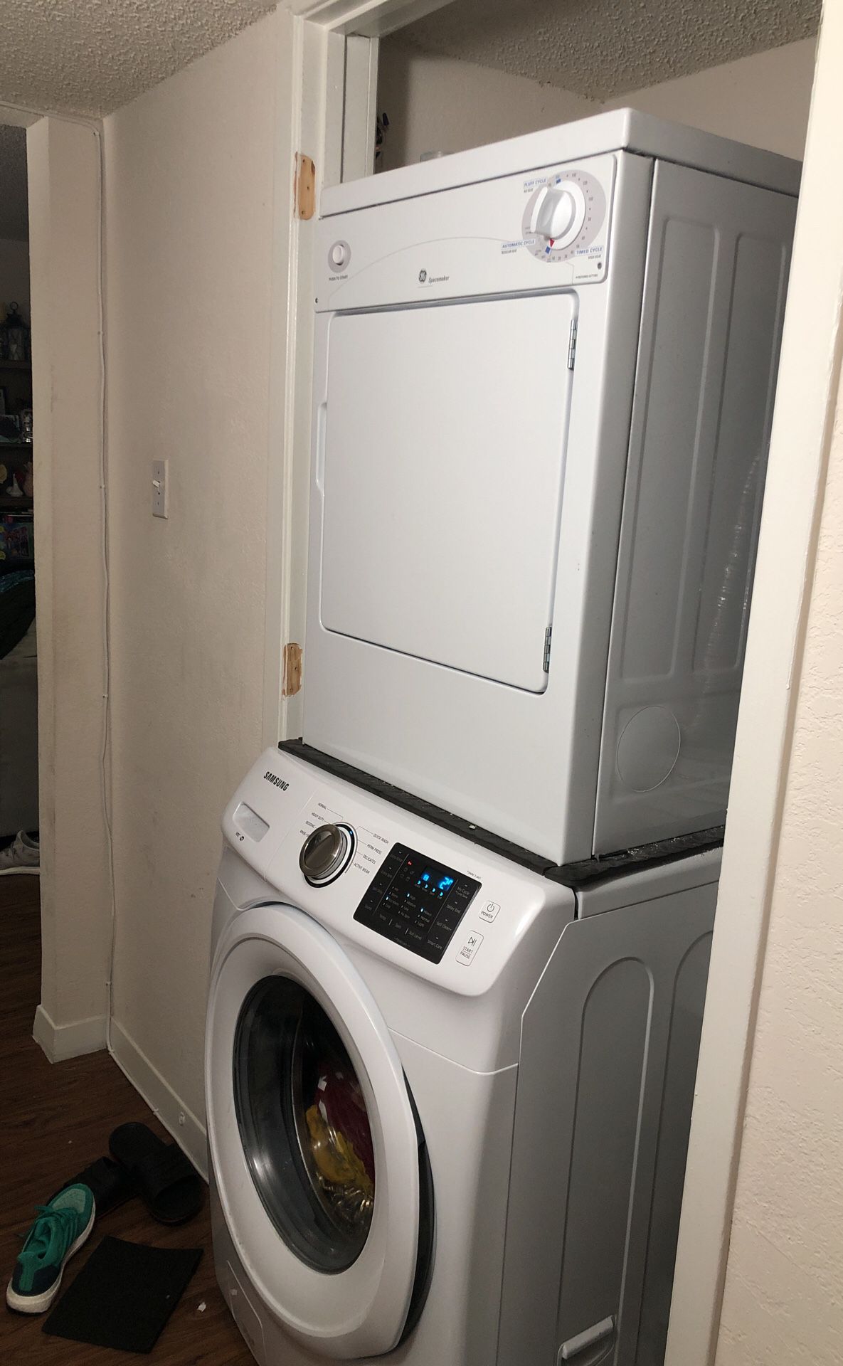 Washer and dryer not even a year old.