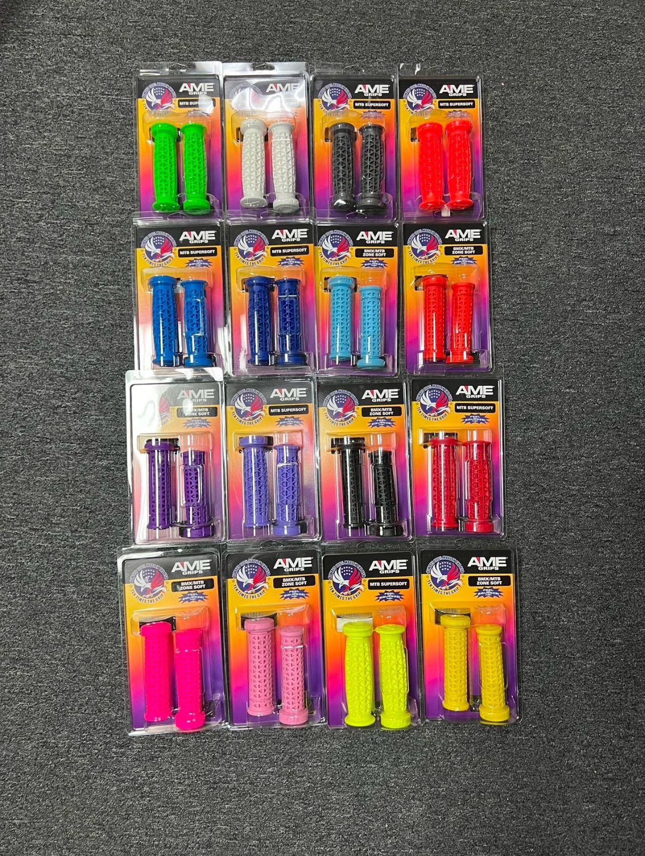 AME Super Soft Supersoft BMX Bicycle Grips flange less, For you vintage old school BMX bike! $15 