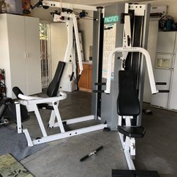 Old School Bodybuilding Multi-Station (+500lbs) Pacific Fitness Malibu /All-in-One Home Gym