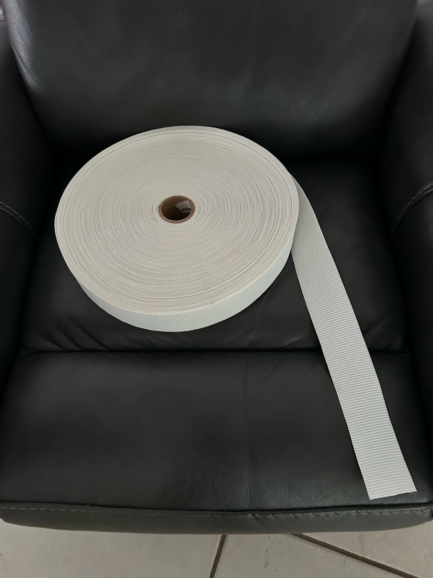 white high-quality woven elastic (1.5” / 38mm, white