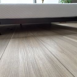 Foldable Bed Frame And Bed Great Condition