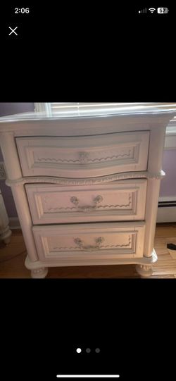Antique White Night Stand Table