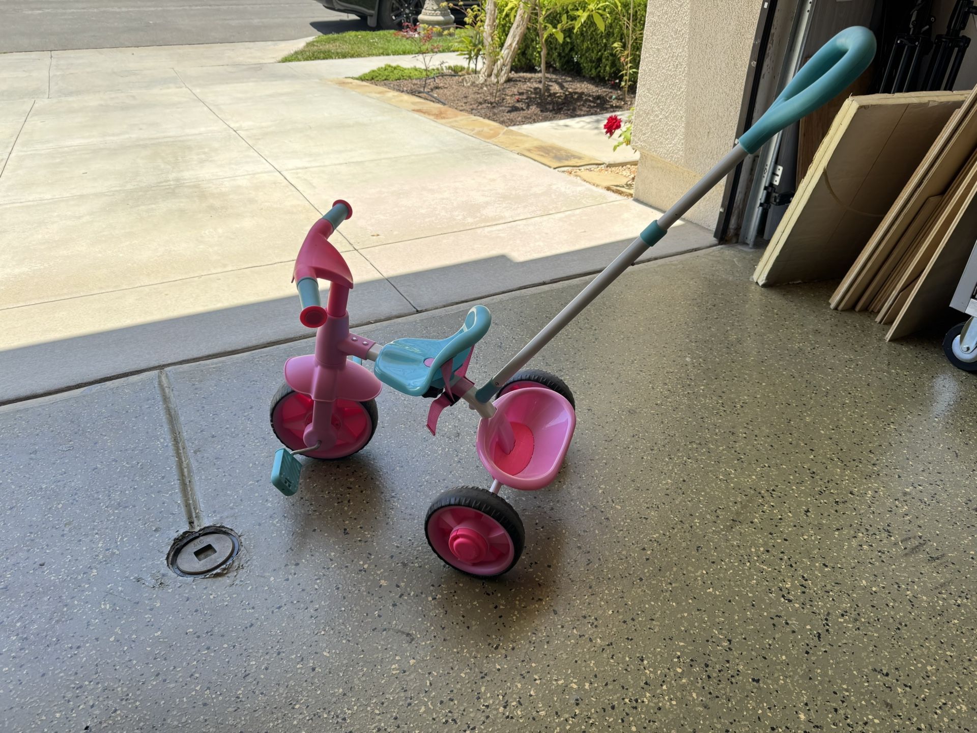 Tricycle With Push Handle For Toddlers