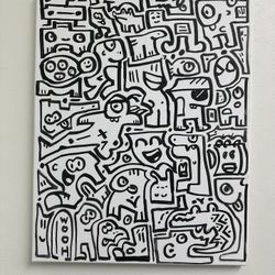 Doodles Canvas (Hand Made) 