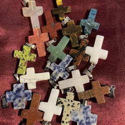 Cross Stone Pendants
