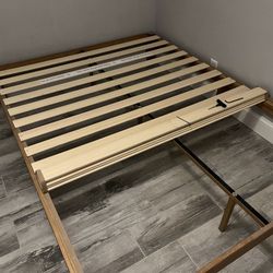 Wooden Low Profile Bed Frame Stand
