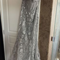 Woman’s Silver Formal Dress