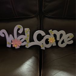 Welcome Sign.Made from wood.