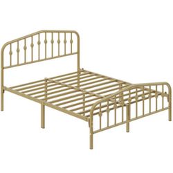 Twin Antique Gold Bed 