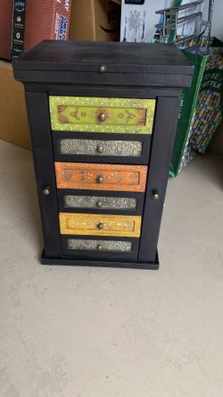 New! Large HandPainted Jewelry Box