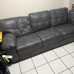 Sectional sofa smoke gray