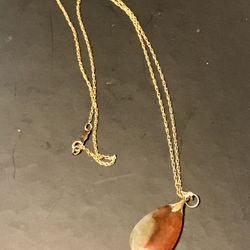 14k Speidel Jade Pendant Necklace