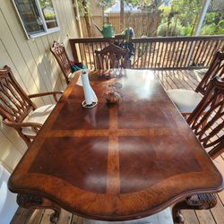 Large dinning table with chairs
