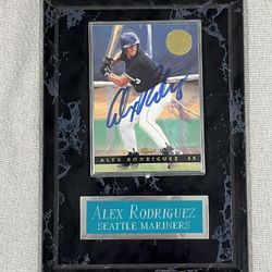 Alex Rodriguez Autographed Card With Certificate Of Authenticity