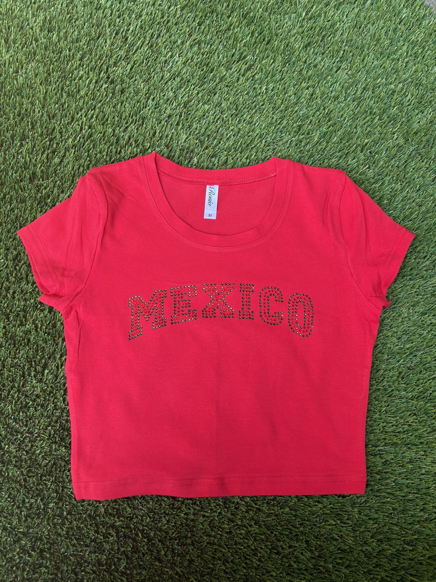 Mexico Rhinestone Baby Tee