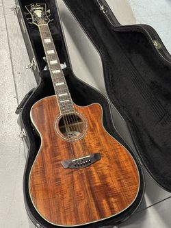 D’Angelico Premier Series Gramercy Koa Grand Auditorium Acoustic/Electric Guitar