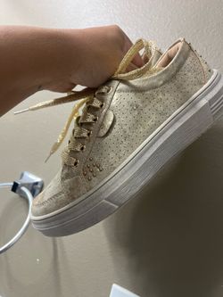 Womens gold sneakers sz 6