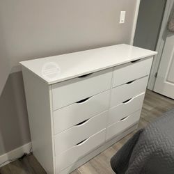 White 8 Drawer Dresser