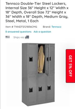 Tennsco Double-Tier Steel Lockers
