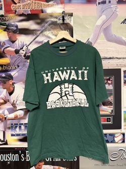 Vintage 2000’s University of Hawaii Basketball Shirt Men’s Size XL Green  