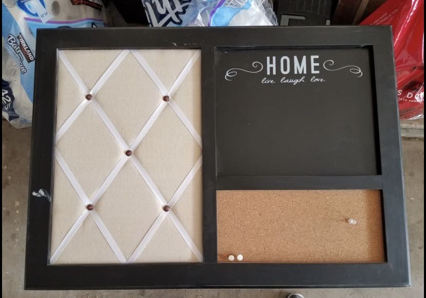 Chalkboard bulletin board command center decoration