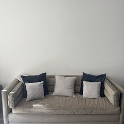 Grey Suede Couch