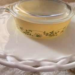Vintage PYREX SHENANDOAH CASSEROLE DISH 471-B & LID 470-C