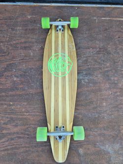 White Wave Bamboo Longboard