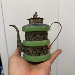 Antique Silver Played Tee Pot