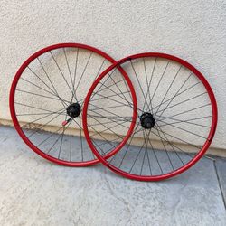Specialized Road 700c Wheelset Alexrims RHD 622x17 Road Bike fits HG Shimano/SRAM 6 Bolt Disc Red