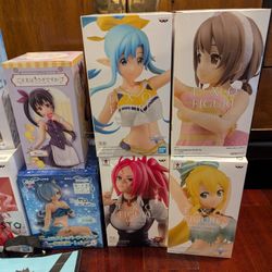 Assorted Anime Figurines (8) - New