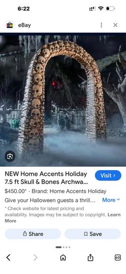 7.5 ft Halloween Skull Archway